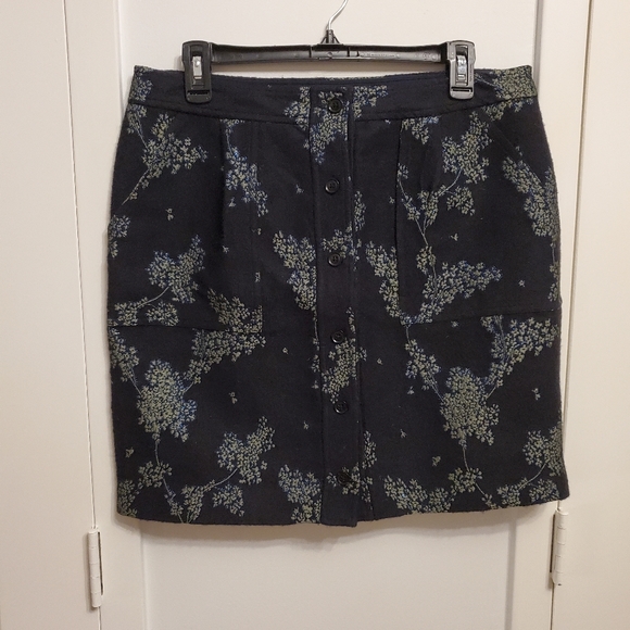 Banana Republic skirt navy blue front buttons mini size 8 - Picture 6 of 8